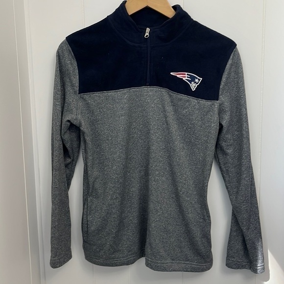 Nfl Team Apparel Patriots half-zip sweater Large - Picture 1 of 5